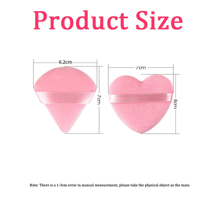 20/30Pcs Triangle Velvet Powder Puff – Wet & Dry Use Makeup Sponge for Foundation, Cosmetics, and Beauty Blending